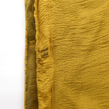 Hermes Shawl Margiela Period H Dot Silk Ocher Yellow Reversible Vintage Hermes