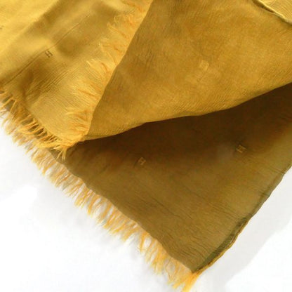 Hermes Shawl Margiela Period H Dot Silk Ocher Yellow Reversible Vintage Hermes
