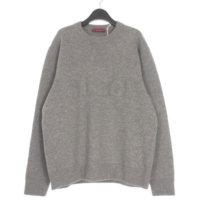 Gucci 2025 Cruise Collection Logo Embossed Wool Crewneck Knit Sweater Long