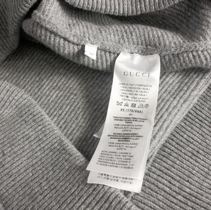 Gucci 2025 Cruise Collection Logo Embossed Wool Crewneck Knit Sweater Long