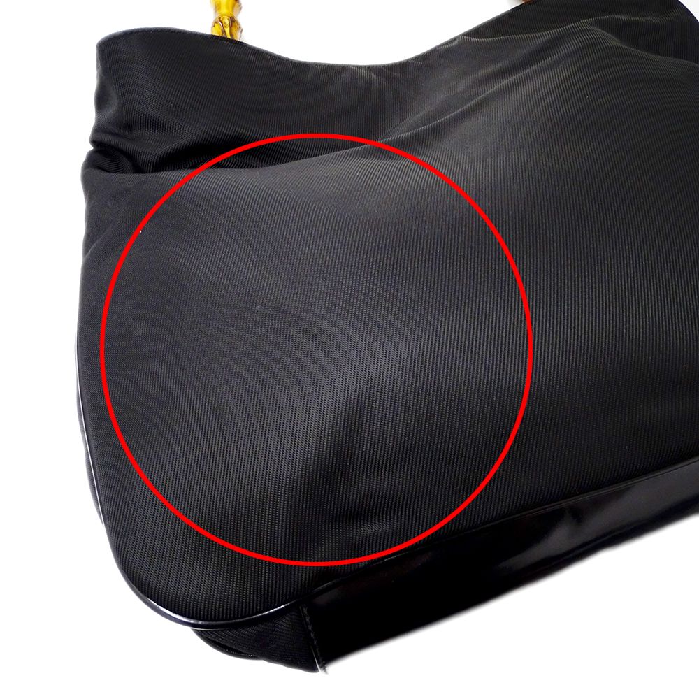 Gucci Bag Women'S Brand Shoulder Bag 2way Bamboo Nylon Black 001 1553 1577