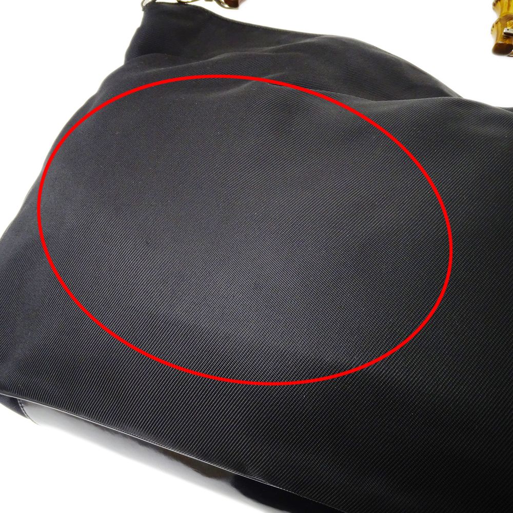 Gucci Bag Women'S Brand Shoulder Bag 2way Bamboo Nylon Black 001 1553 1577