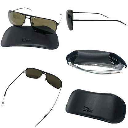 Dior Homme Sunglass Es Aviator Men's Eyewear Black New Old Item Aq12215