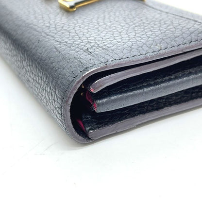 Louis Vuitton Long Wallet Portefeuille Capucines M61248 Taurillon Clemence Noir