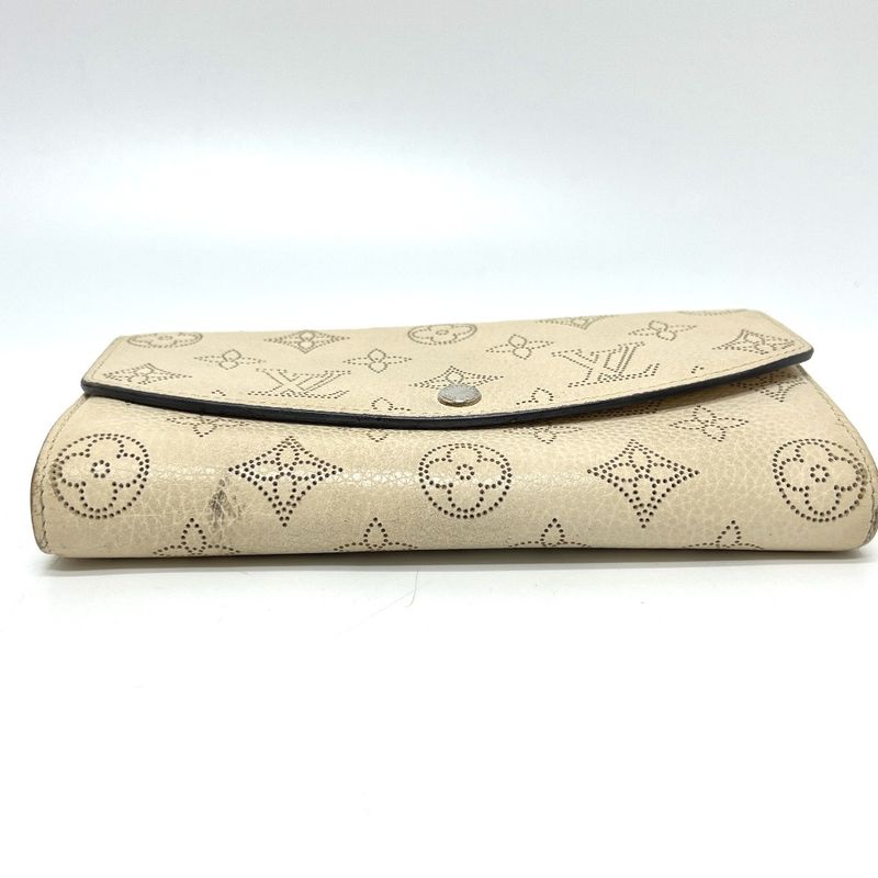 Louis Vuitton Portefeuille Iris M60177 Monogram Mahina Leather Ivory White