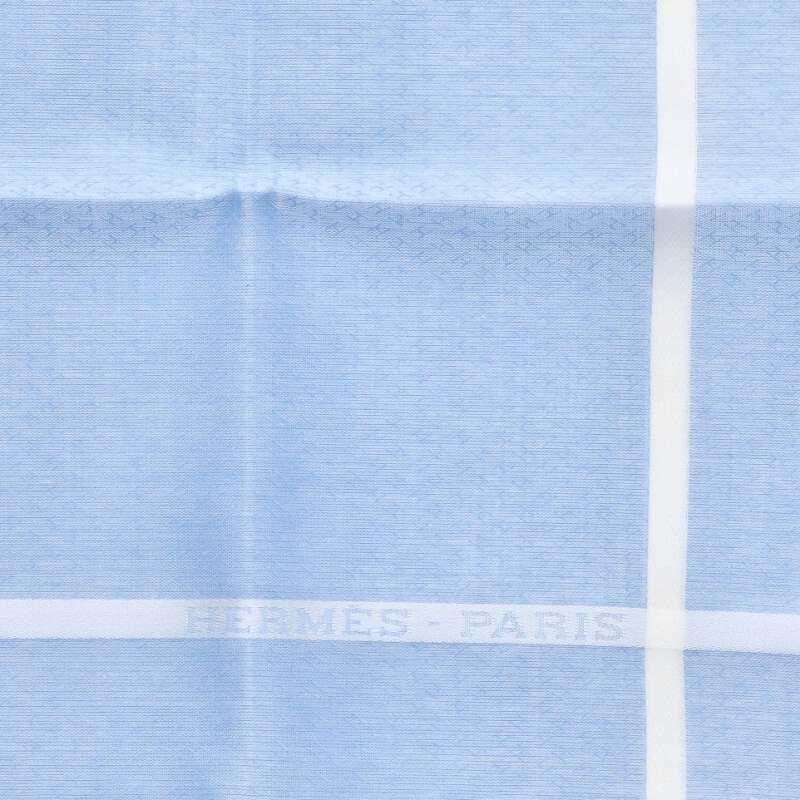Hermes H Passant H Logo All-Over Cotton Handkerchief Men's