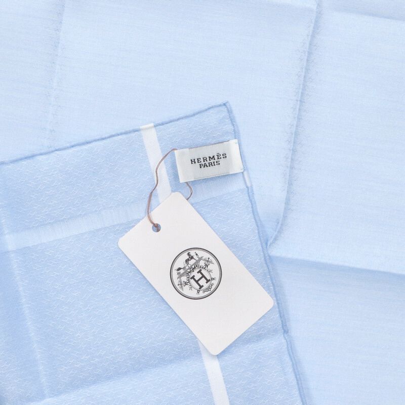 Hermes H Passant H Logo All-Over Cotton Handkerchief Men's