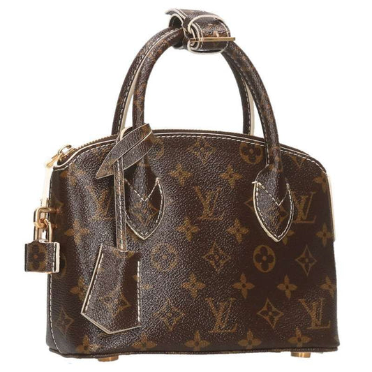 Louis Vuitton M40599 Lock-It BB Monogram Shiny PVC Coated Canvas Handbag Women