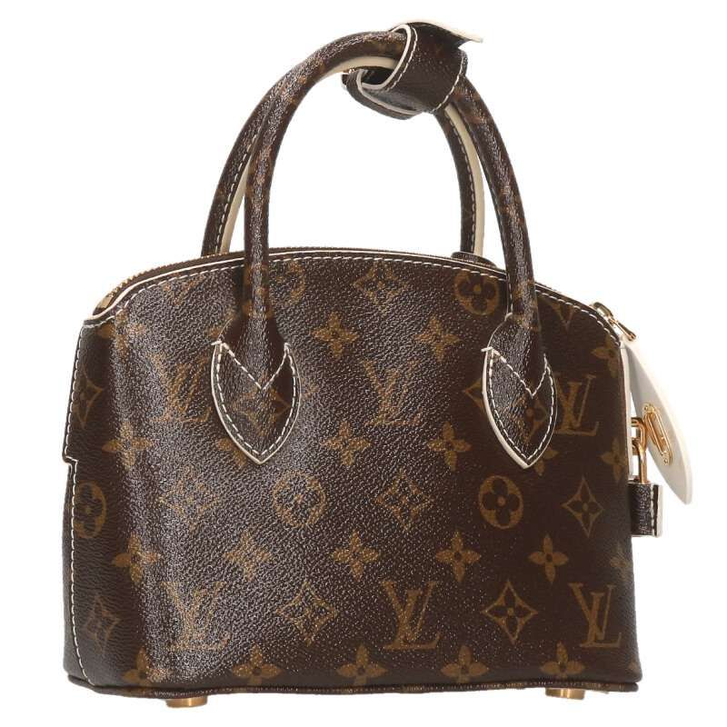 Louis Vuitton M40599 Lock-It BB Monogram Shiny PVC Coated Canvas Handbag Women