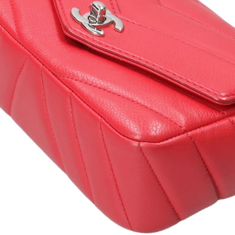 Chanel Chevron V-Stitch Chain Shoulder Bag Women