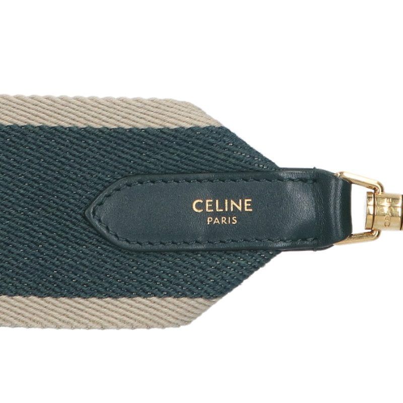 Celine Textile and Calfskin Short Strap Women