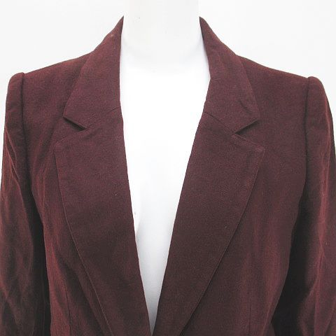 Christian Dior Setup Jacket Knee-Length Flared Skirt Wrap Skirt M Bordeaux Wine