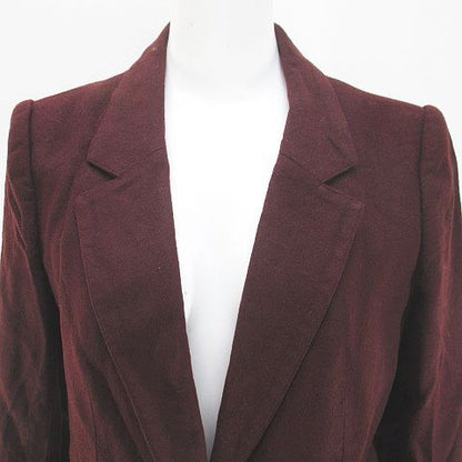 Christian Dior Setup Jacket Knee-Length Flared Skirt Wrap Skirt M Bordeaux Wine