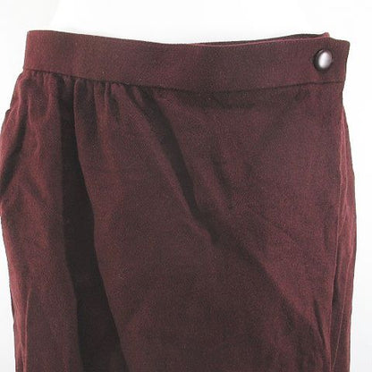 Christian Dior Setup Jacket Knee-Length Flared Skirt Wrap Skirt M Bordeaux Wine