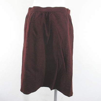 Christian Dior Setup Jacket Knee-Length Flared Skirt Wrap Skirt M Bordeaux Wine