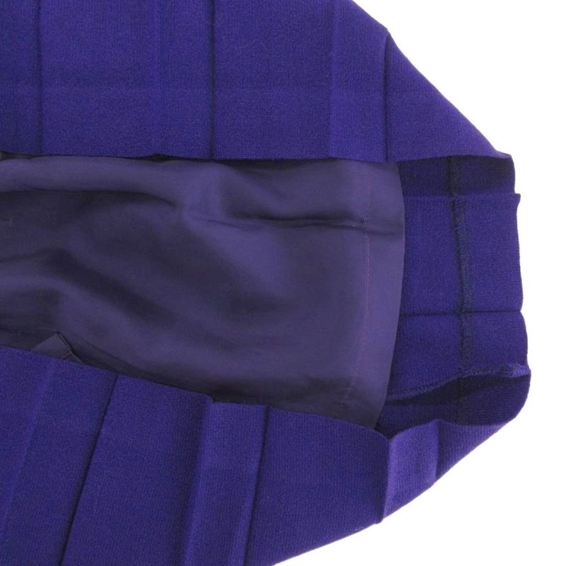 Christian Dior Prêt-À-Porter Wrap Skirt Pleated Mimore Long Wool Button M