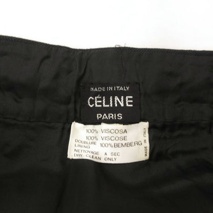 Celine Skirt Pleated Flared Mimore Long Chain Coin 40 Black Nu - Mnk2