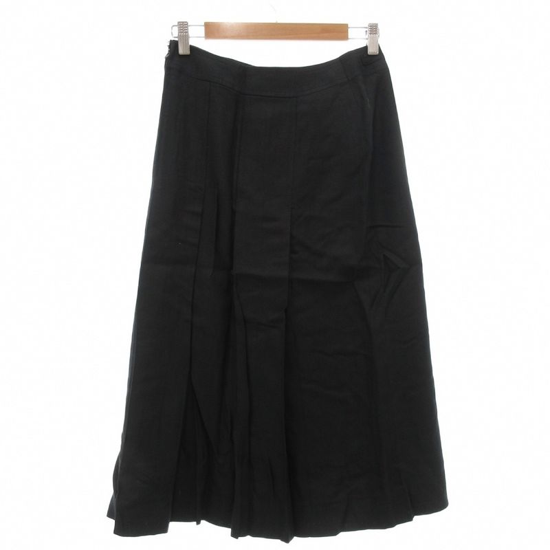 Celine Skirt Pleated Flared Mimore Long Chain Coin 40 Black Nu - Mnk2