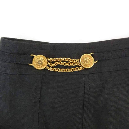 Celine Skirt Pleated Flared Mimore Long Chain Coin 40 Black Nu - Mnk2