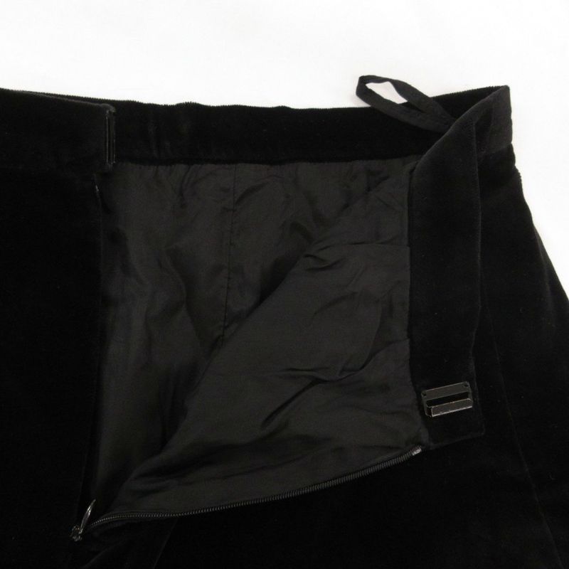 Celine Tight Skirt Mimore Long Velour Chain 42 Black Gold Color Nu