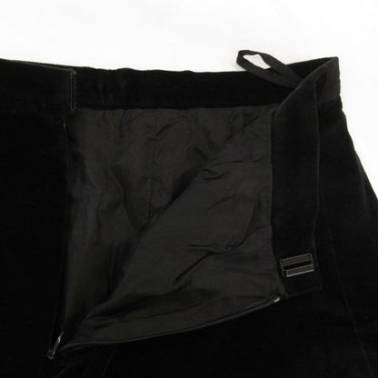 Celine Tight Skirt Mimore Long Velour Chain 42 Black Gold Color Nu