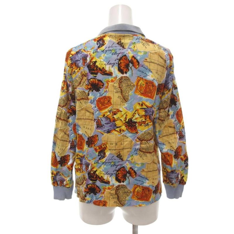 Christian Dior Sport Polo Shirt Long Sleeves Total Pattern M Light Blue Light