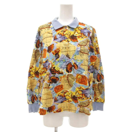 Christian Dior Sport Polo Shirt Long Sleeves Total Pattern M Light Blue Light