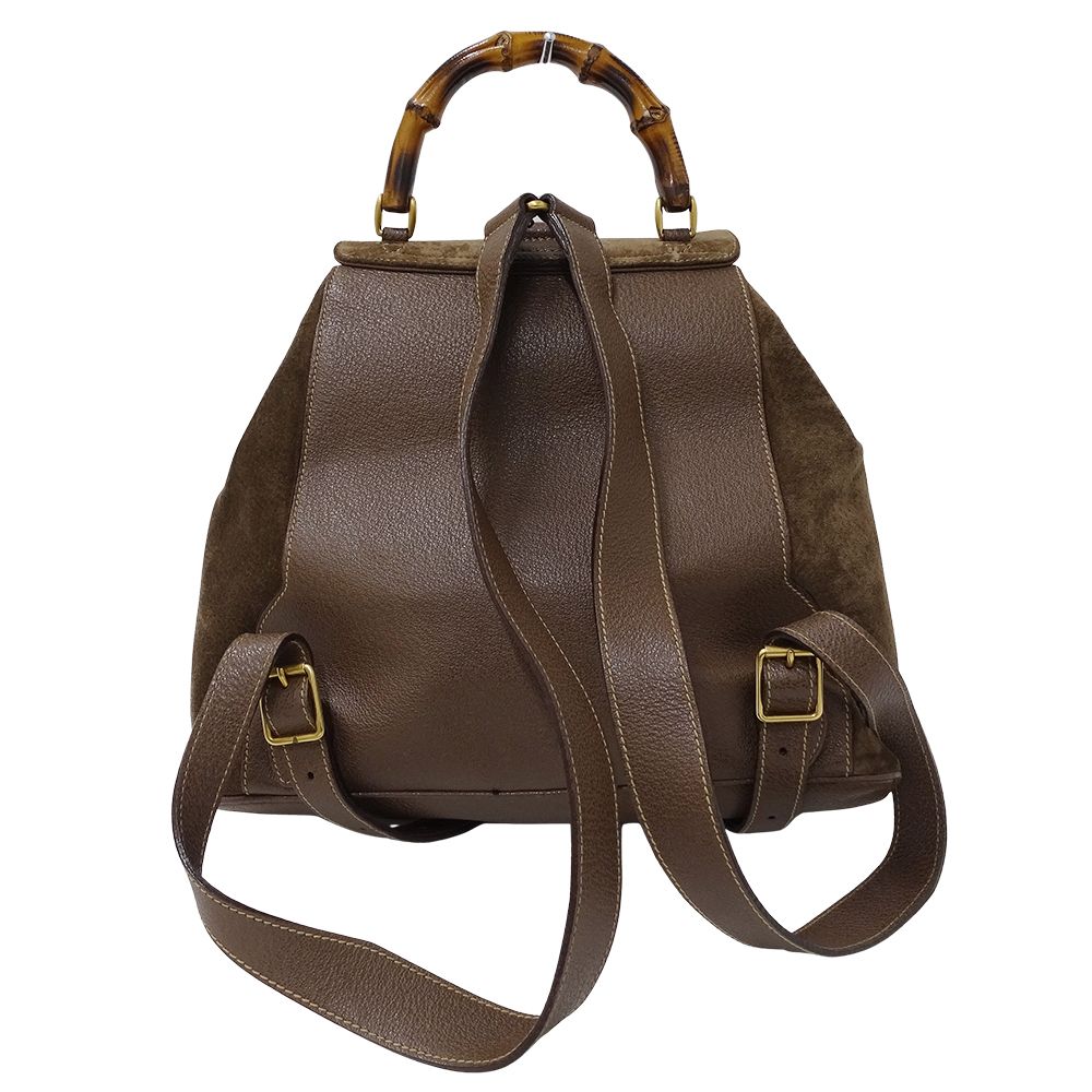 Gucci Bag Women'S Brand Rucksack Bamboo Suede Brown 003 9058 0016 Mini Rucksack