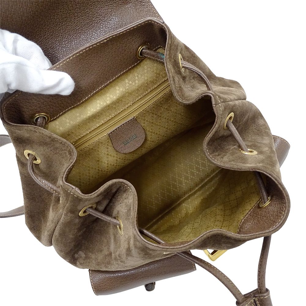 Gucci Bag Women'S Brand Rucksack Bamboo Suede Brown 003 9058 0016 Mini Rucksack