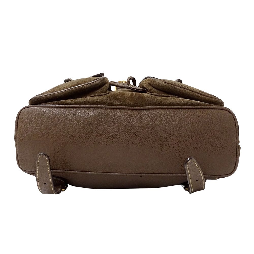 Gucci Bag Women'S Brand Rucksack Bamboo Suede Brown 003 9058 0016 Mini Rucksack