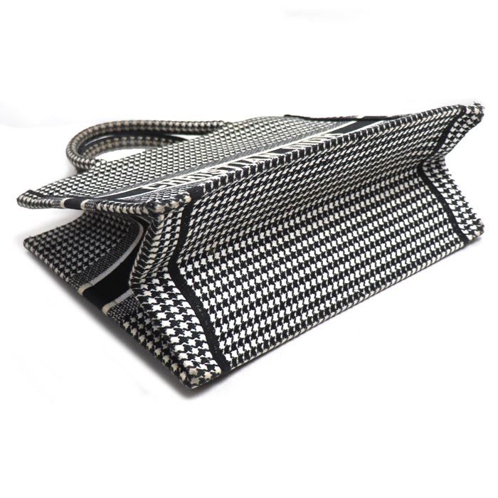 Dior Book Tote Medium Bag White Black M1296 Ztqt m911 Houndstooth
