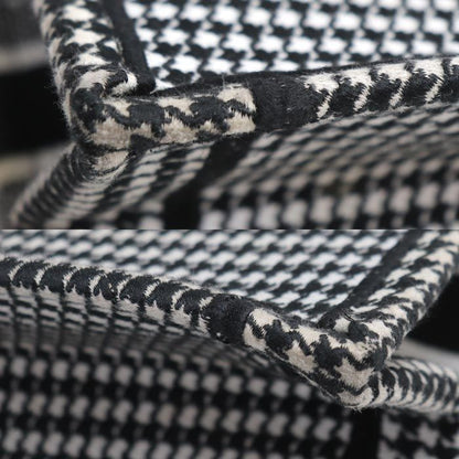Dior Book Tote Medium Bag White Black M1296 Ztqt m911 Houndstooth