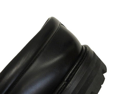 Celine Triomphe Margaret Penny Chunky Loafers 37 Black Leather Shoes Aa