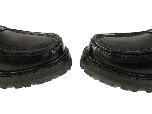Celine Triomphe Margaret Penny Chunky Loafers 37 Black Leather Shoes Aa