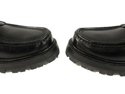 Celine Triomphe Margaret Penny Chunky Loafers 37 Black Leather Shoes Aa