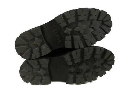 Celine Triomphe Margaret Penny Chunky Loafers 37 Black Leather Shoes Aa