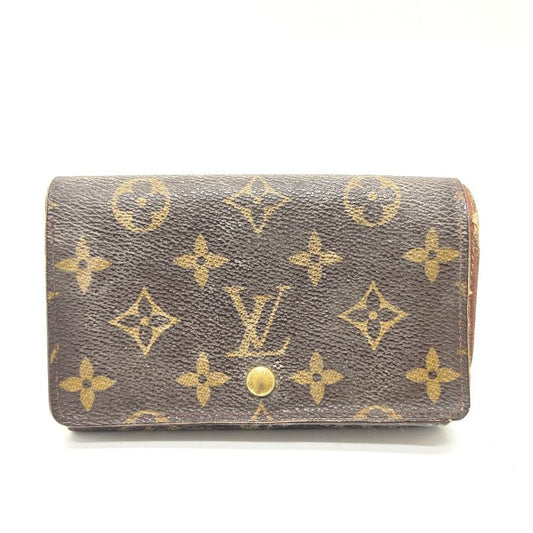 Louis Vuitton Bifold Wallet Porte Monet Vieux Trésor M61730 Monogram Canvas