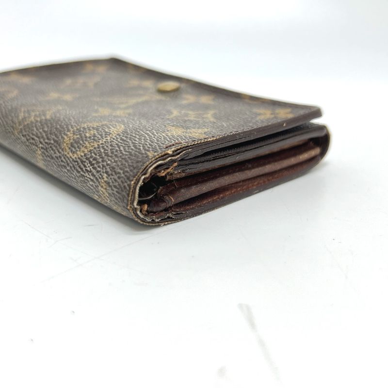 Louis Vuitton Bifold Wallet Porte Monet Vieux Trésor M61730 Monogram Canvas