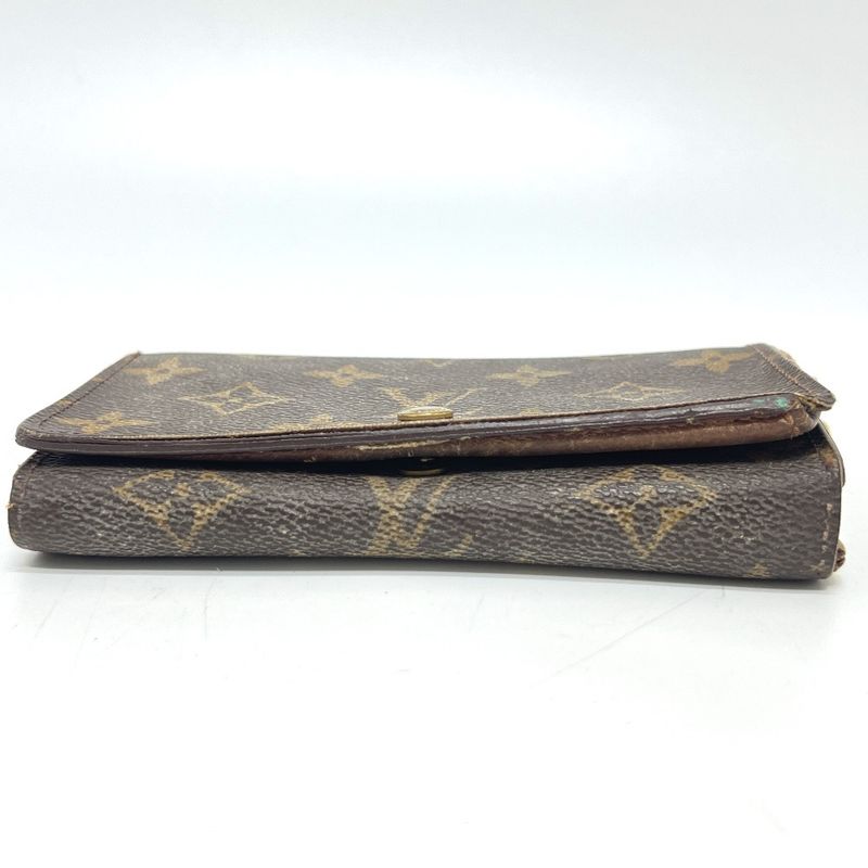 Louis Vuitton Bifold Wallet Porte Monet Vieux Trésor M61730 Monogram Canvas