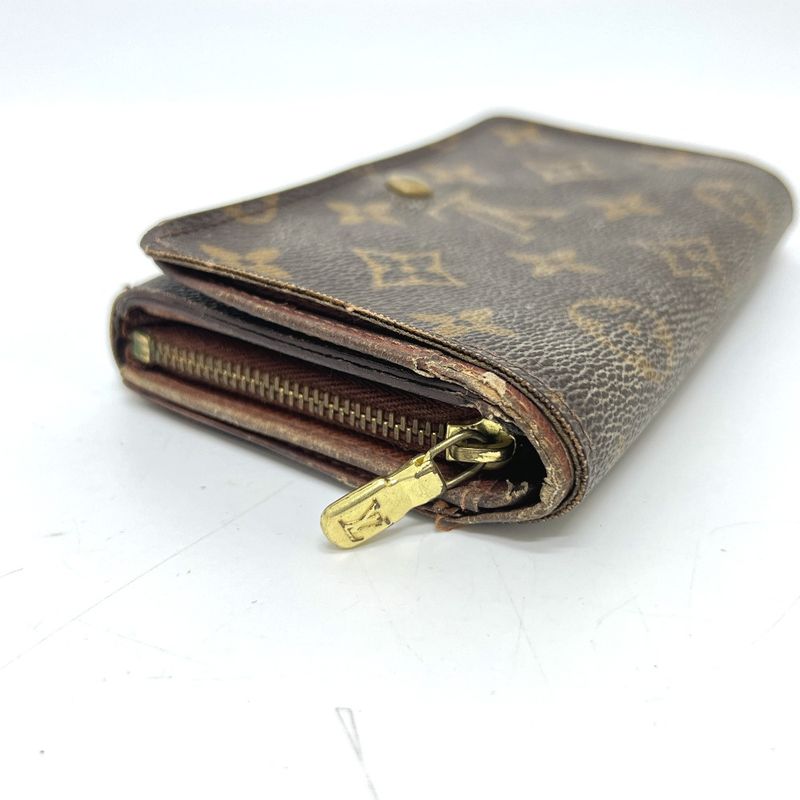 Louis Vuitton Bifold Wallet Porte Monet Vieux Trésor M61730 Monogram Canvas