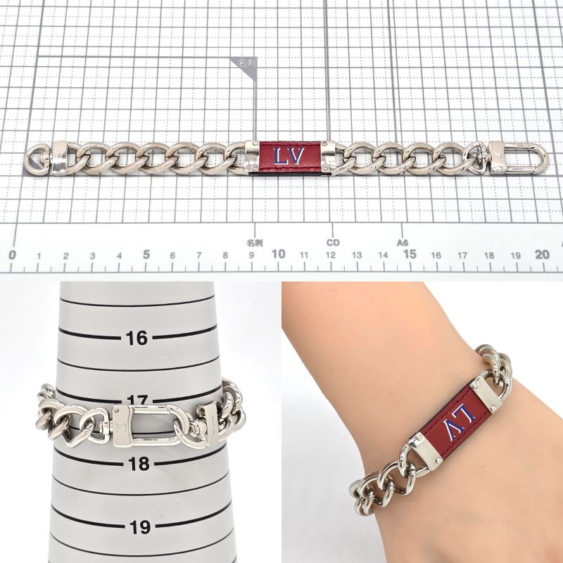 Louis Vuitton my Chain Bracelet Total Length 21.8 cm Cowhide