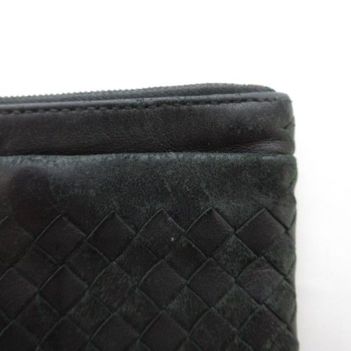 Bottega Veneta Intrecciato Coin Case Coin Purse Leather with Key Ring Genuine