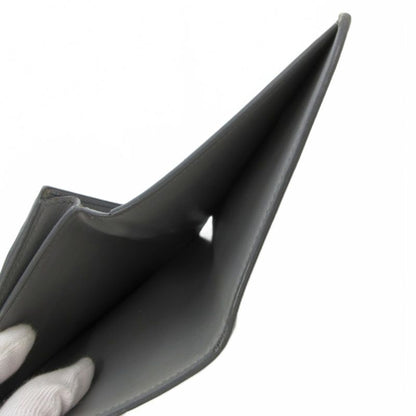 Celine Medium Strap Wallet Bifold Leather Bicolor Gray White Uo