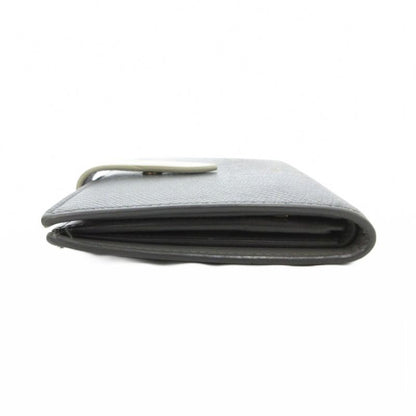 Celine Medium Strap Wallet Bifold Leather Bicolor Gray White Uo