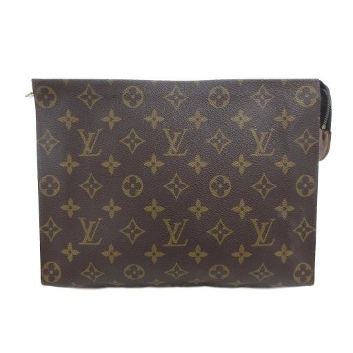 Louis Vuitton Vintage Monogram Poche Toilette 26 Second Bag Clutch Brown M47542