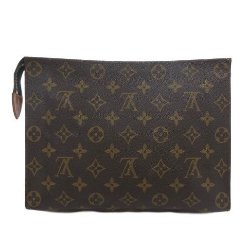 Louis Vuitton Vintage Monogram Poche Toilette 26 Second Bag Clutch Brown M47542