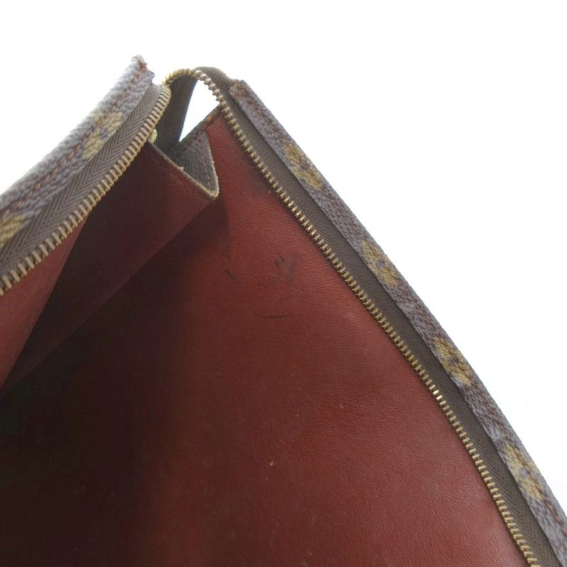 Louis Vuitton Vintage Monogram Poche Toilette 26 Second Bag Clutch Brown M47542