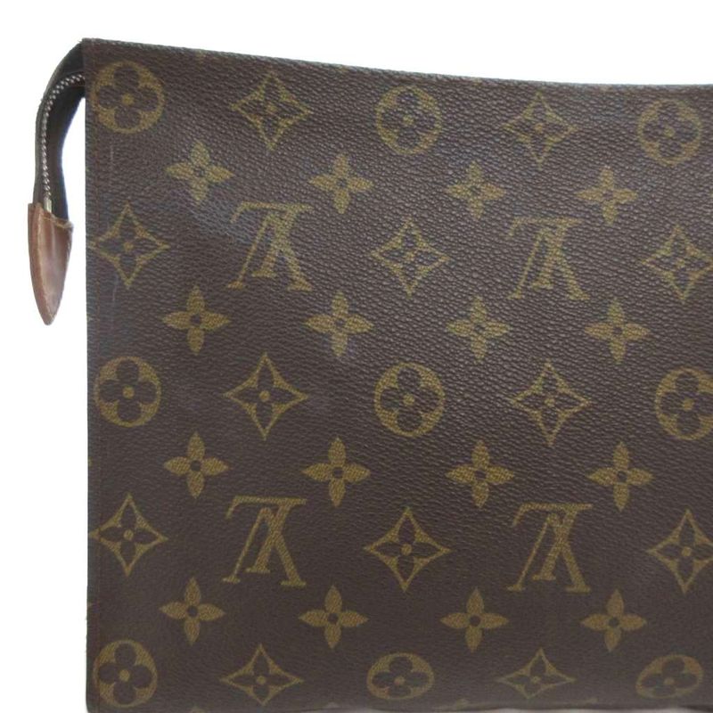 Louis Vuitton Vintage Monogram Poche Toilette 26 Second Bag Clutch Brown M47542
