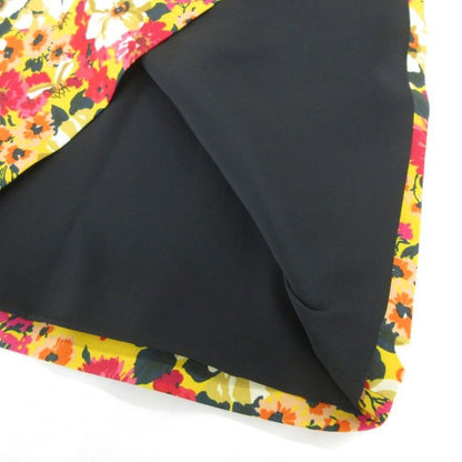 Gucci Tagged Flower Print a-Line Skirt Trapezoidal Bee Floral 42 Yellow