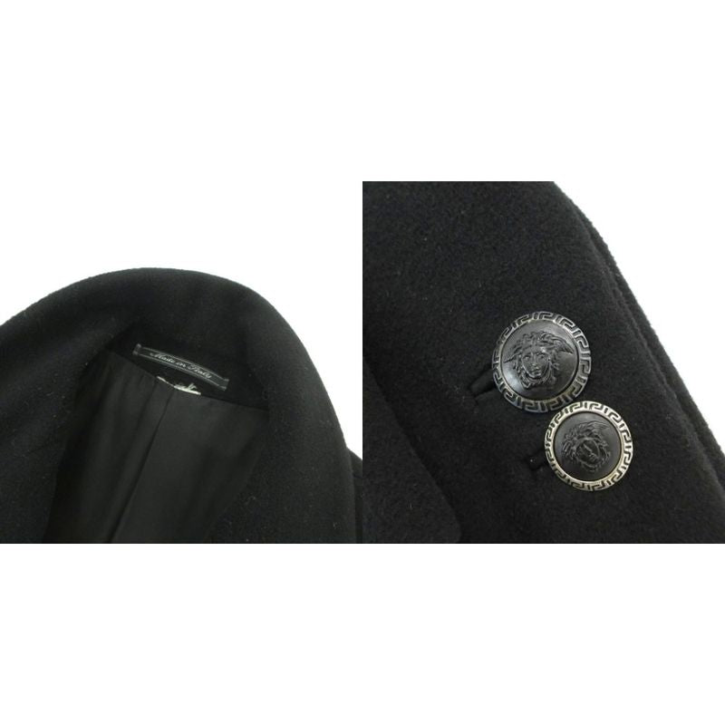 Gianni Versace Gianni Versace Double Breasted Coat P Coat Peacoat Medusa Button